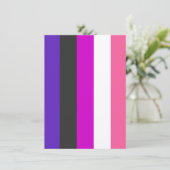 Genderfluïde vlag feestdagenkaart (Staand voorkant)