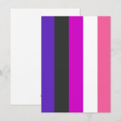 Genderfluïde vlag feestdagenkaart (Voorkant / Achterkant)