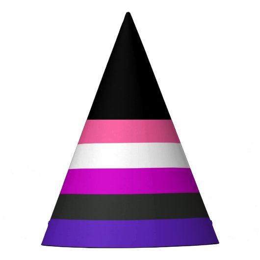 Genderfluïde vlag feesthoedjes (Voorkant)