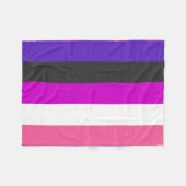 Genderfluïde vlag fleece deken (Voorkant (Horizontaal))