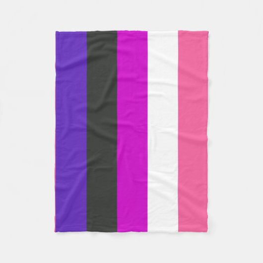 Genderfluïde vlag fleece deken (Voorkant)