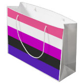 Genderfluïde vlag groot cadeauzakje (Achterkant Gekanteld)
