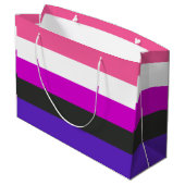 Genderfluïde vlag groot cadeauzakje (Achterkant Gekanteld)