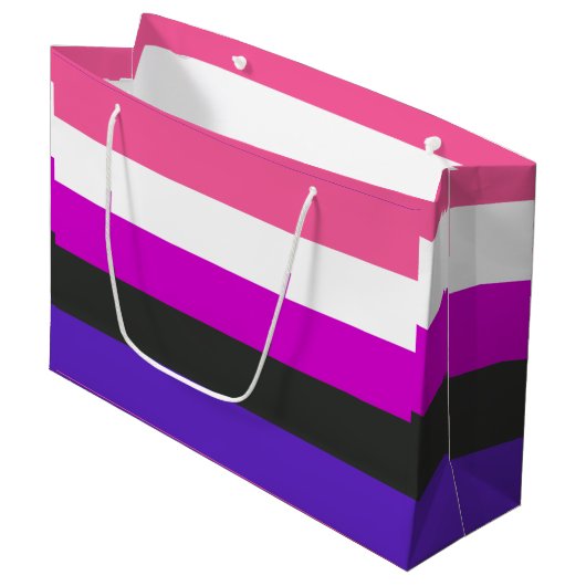 Genderfluïde vlag groot cadeauzakje (Voorkant Gekanteld)