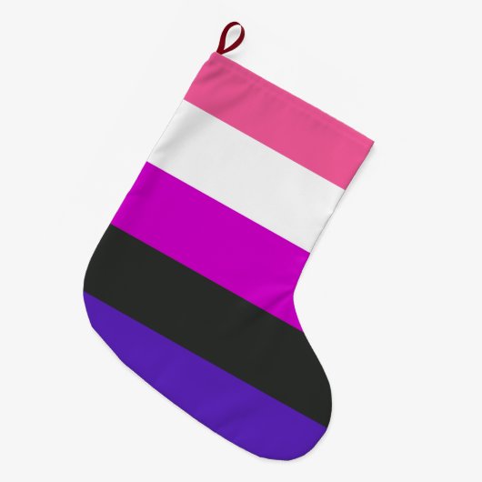 Genderfluïde vlag grote kerstsok (Voorkant (Hangend))