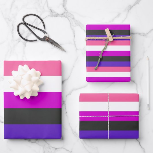 Genderfluïde vlag inpakpapier vel (Voorkant)
