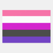 Genderfluïde vlag inpakpapier vel (Voorkant 3)