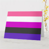 Genderfluïde vlag kaart (Gele Bloem)