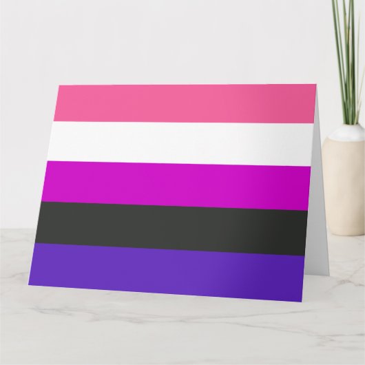 Genderfluïde vlag kaart (Voorkant)