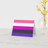 Genderfluïde vlag kaart (Gele Bloem)