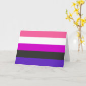 Genderfluïde vlag kaart (Gele Bloem)