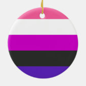 Genderfluïde vlag keramisch ornament (Achterkant)