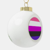 Genderfluïde vlag keramische bal ornament (Links)