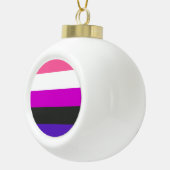 Genderfluïde vlag keramische bal ornament (Rechts)