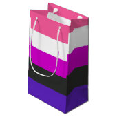 Genderfluïde vlag klein cadeauzakje (Achterkant Gekanteld)