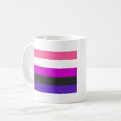 Genderfluïde vlag koffiemok (Voorkant links)