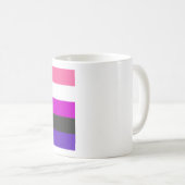 Genderfluïde vlag koffiemok (Voorkant rechts)