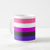 Genderfluïde vlag koffiemok (Voorkant links)