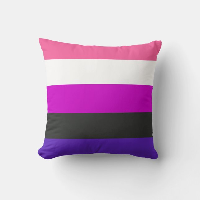 Genderfluïde vlag kussen (Voorkant)