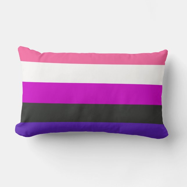 Genderfluïde vlag kussen (Voorkant)