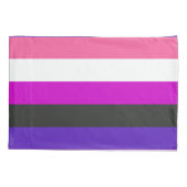 Genderfluïde vlag kussensloop (Achterkant-Links)