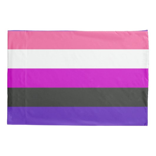 Genderfluïde vlag kussensloop (Achterkant-Links)
