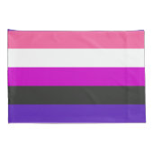 Genderfluïde vlag kussensloop (Achterkant-Rechts)