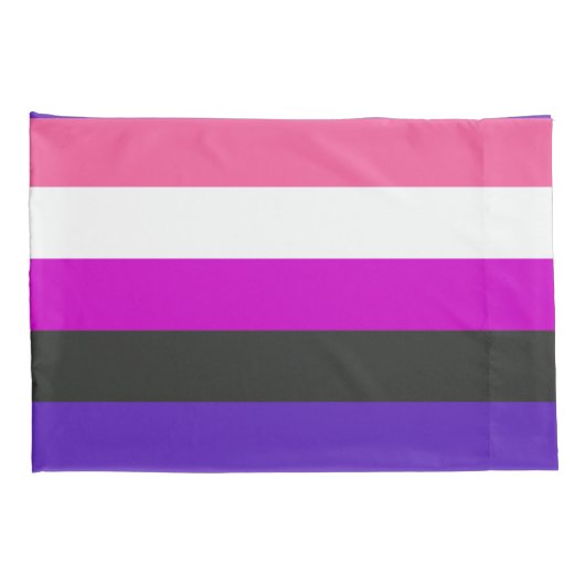 Genderfluïde vlag kussensloop (Achterkant-Rechts)