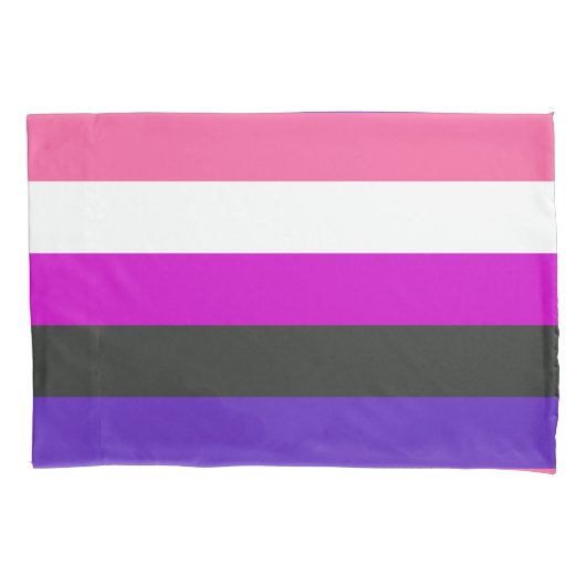 Genderfluïde vlag kussensloop (Voorkant-Links)