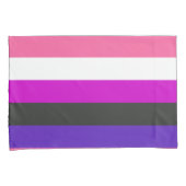 Genderfluïde vlag kussensloop (Voorkant-Rechts)