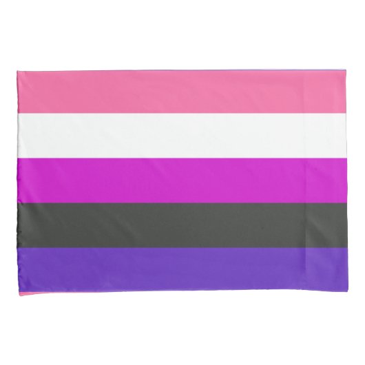Genderfluïde vlag kussensloop (Voorkant-Rechts)