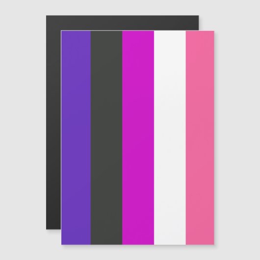 Genderfluïde vlag magnetische uitnodiging (Voorkant / Achterkant)