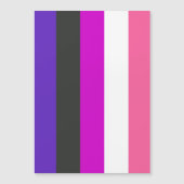Genderfluïde vlag magnetische uitnodiging (Voorkant)