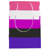 Genderfluïde vlag medium cadeauzakje (Voorkant)
