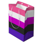 Genderfluïde vlag medium cadeauzakje (Achterkant Gekanteld)
