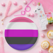 Genderfluïde vlag papieren bordje (Feest)