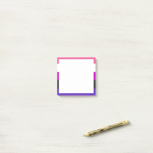 Genderfluïde vlag post-it® notes (Op bureau)