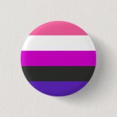 Genderfluïde vlag ronde button 3,2 cm (Voorkant)