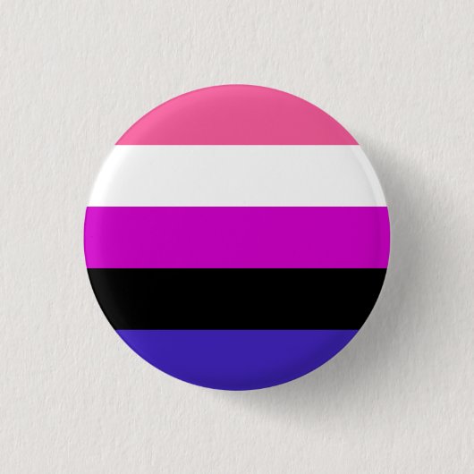 Genderfluïde vlag ronde button 3,2 cm (Voorkant)