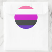 Genderfluïde vlag ronde sticker (Tas)