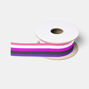 Genderfluïde vlag satijnen lint