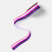Genderfluïde vlag satijnen lint (Achterkant)