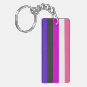 Genderfluïde vlag sleutelhanger (Voorkant Links)