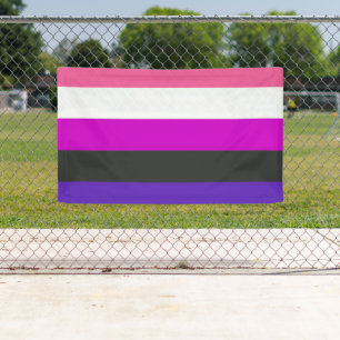 Genderfluïde vlag spandoek