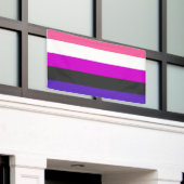Genderfluïde vlag spandoek (Buitenkant Gebouw)