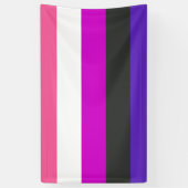 Genderfluïde vlag spandoek (Verticaal)