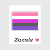 Genderfluïde vlag sticker (Vel)