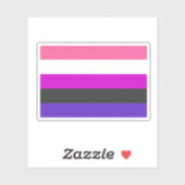 Genderfluïde vlag sticker (Vel)