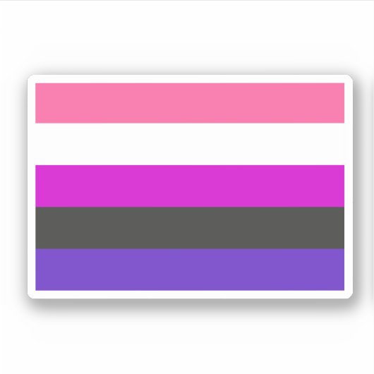Genderfluïde vlag sticker (Voorkant)