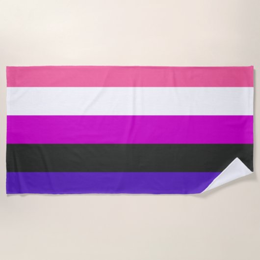 Genderfluïde vlag strandlaken (Voorkant)